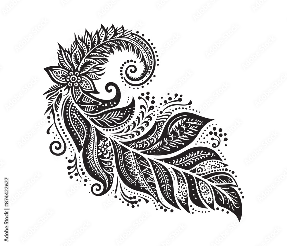 Obraz premium Mehndi lace vector design,awesome Mehndi lace svg,high resolution printable Mehndi lace artwork