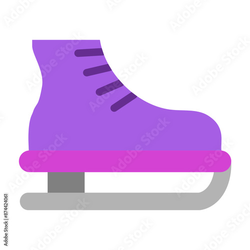 Ice skate Vector Flat Icon Design