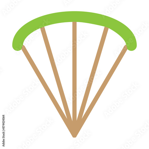Paraglider Vector Flat Icon Design