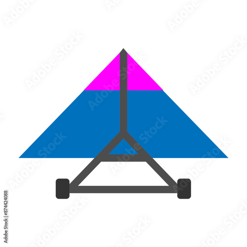 Hang glider Vector Flat Icon Design