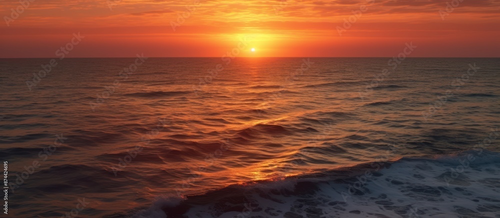 Sunset Over the Ocean Waves Sunset Over the Ocean Waves