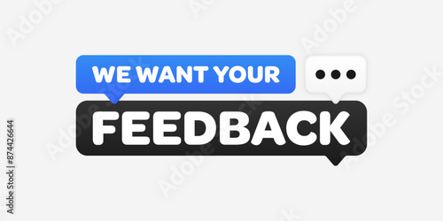 We want your feedback vector banner