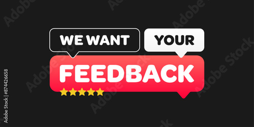 We want your feedback vector banner