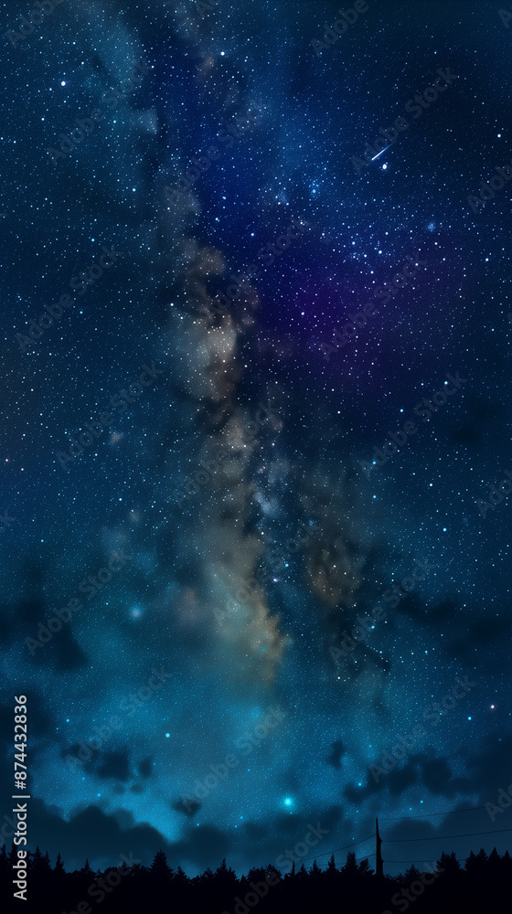 Obraz premium Cosmic Beauty: Stunning Milky Way Galaxy Background