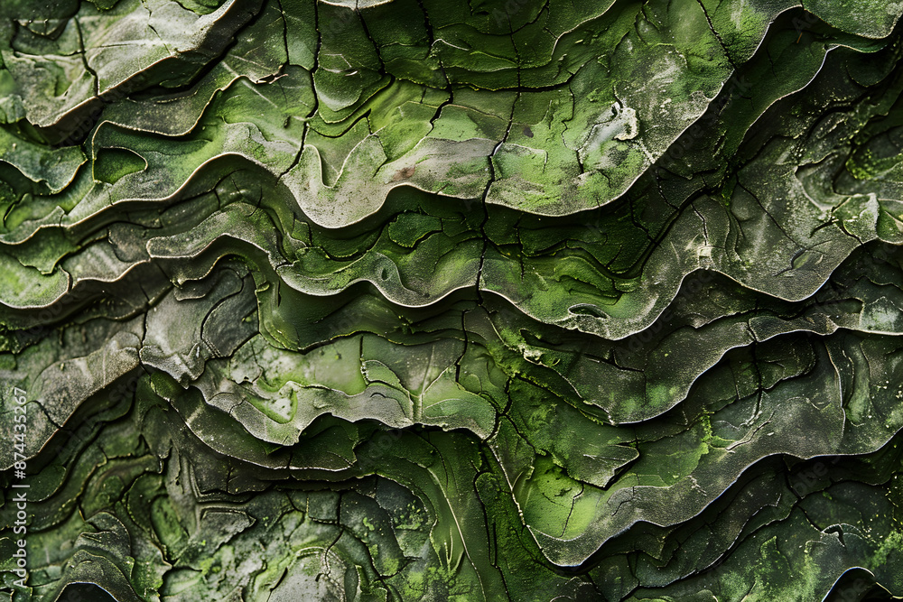 Fototapeta premium Abstract 3D Nature's Patterns created using the veins of a leaf or the texture of bark
