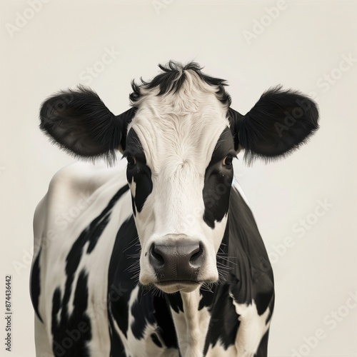 black and white cow © InspiredByArt