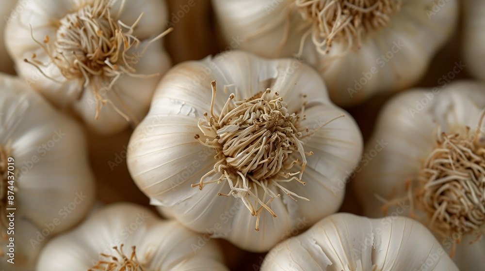 Close-up of a set of garlic Close-up of a set of garlic