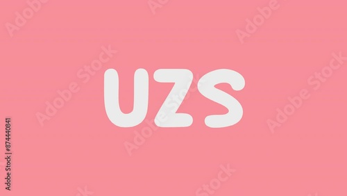 UZS, Very cute motion text that swings from side to side like a gummy photo