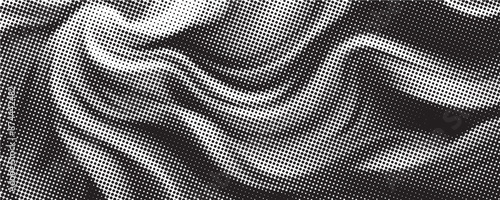 Wave halftone pattern. Halftone dots background