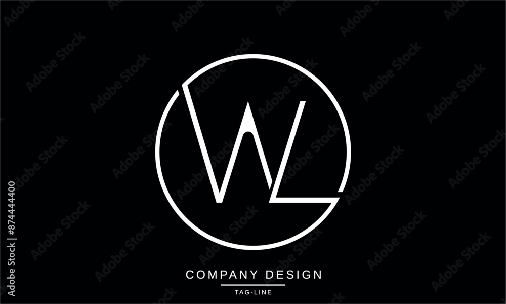 WL, LW Abstract Letters Logo Monogram Design Font Icon Vector Initials WL, LW Abstract Letters Logo Monogram Design Font Icon Vector Initials