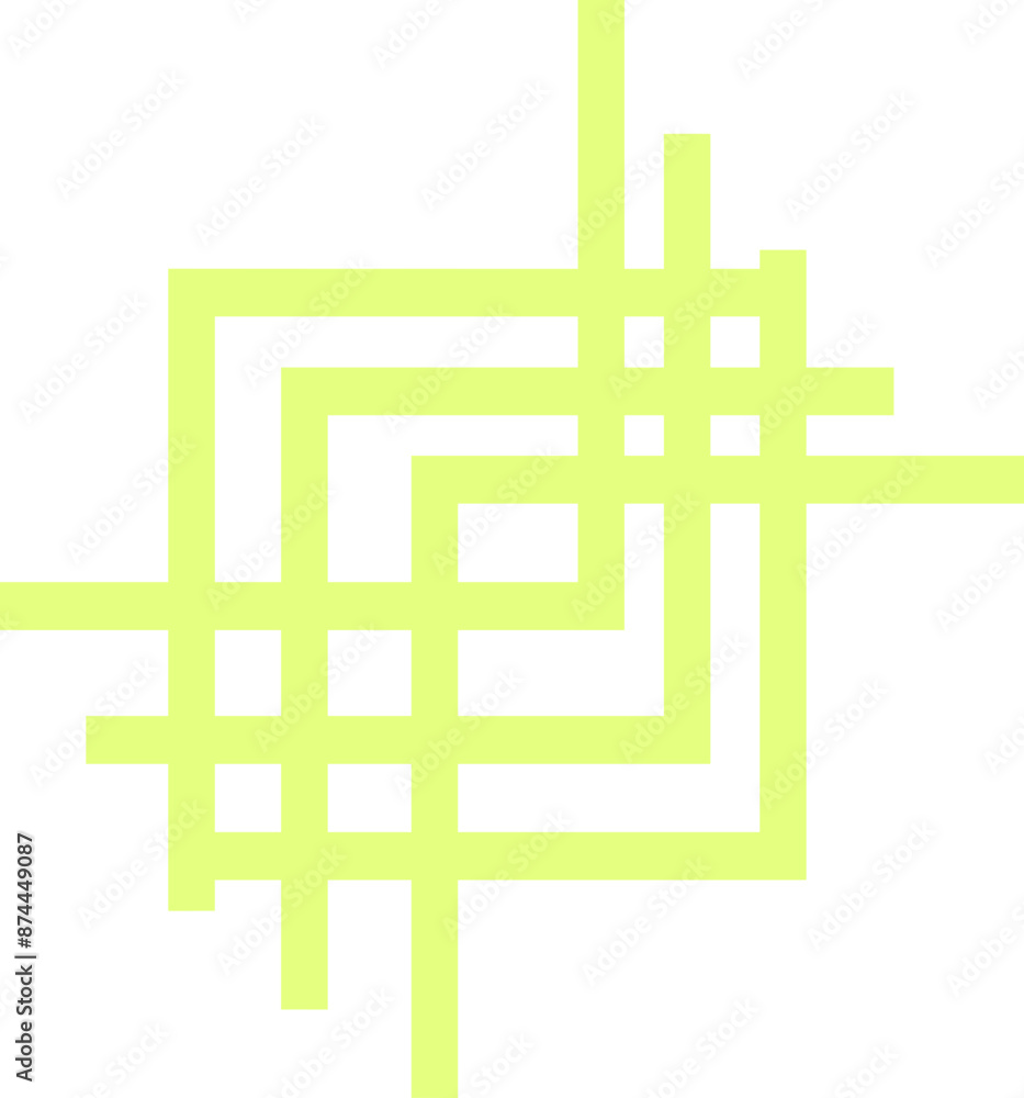Obraz premium Square Lines Shape Vector Graphic Image
