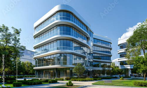 modern office building in the city