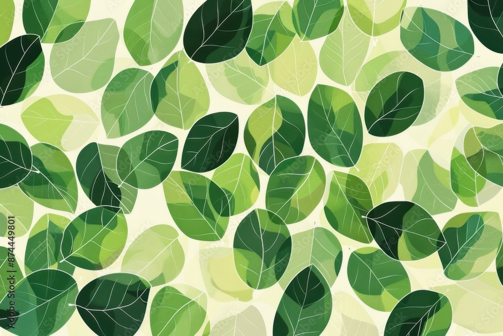 Seamless Green Leaf Pattern Background for Eco-Friendly Designs Seamless Green Leaf Pattern Background for Eco-Friendly Designs