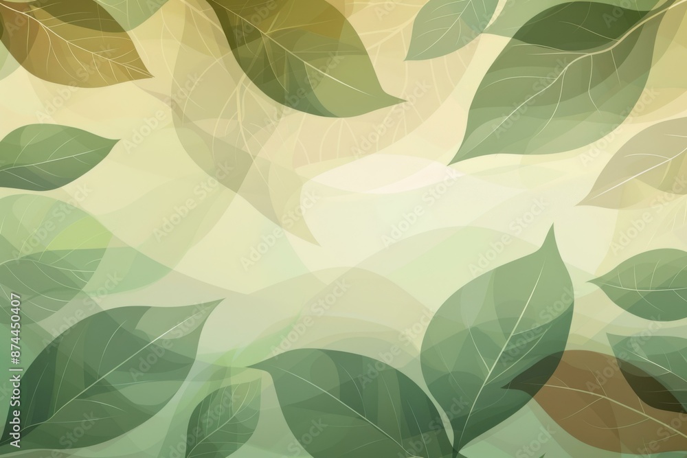 Abstract Green and Brown Leaf Pattern Background for Nature-Themed Designs Abstract Green and Brown Leaf Pattern Background for Nature-Themed Designs