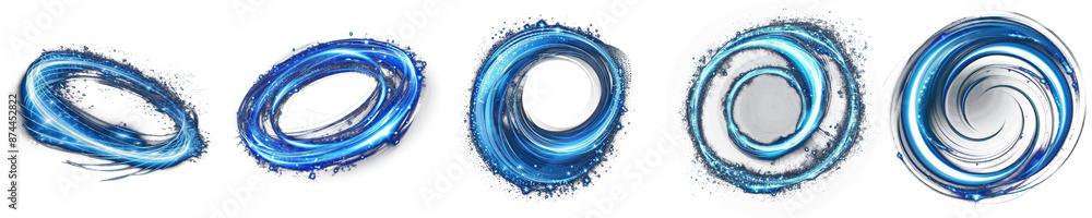 Ethereal blue vortex with sparkling elements art Ethereal blue vortex with sparkling elements art