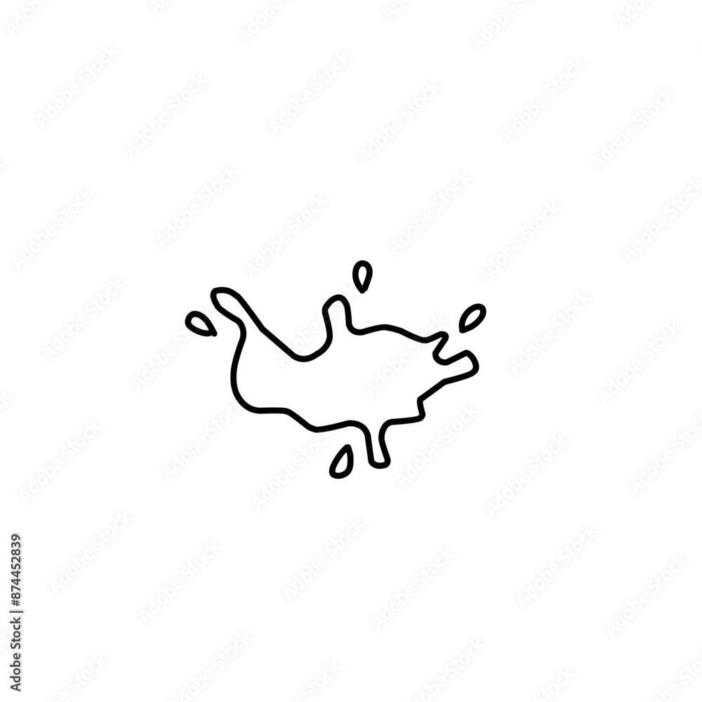 outline Splash of water or paint outline Splash of water or paint