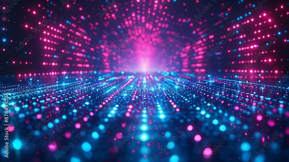 Fototapeta premium Abstract Blue And Pink Lights Background