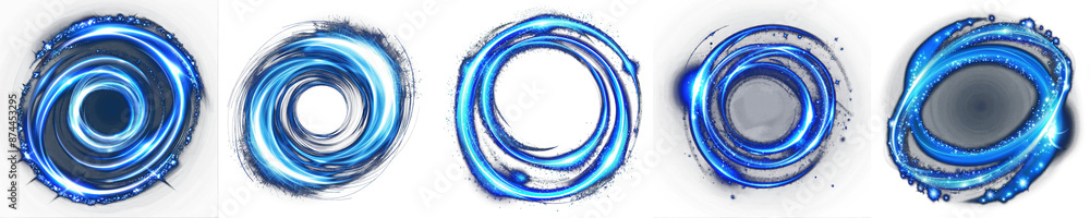 Blue abstract vortex with radiant energy in motion Blue abstract vortex with radiant energy in motion