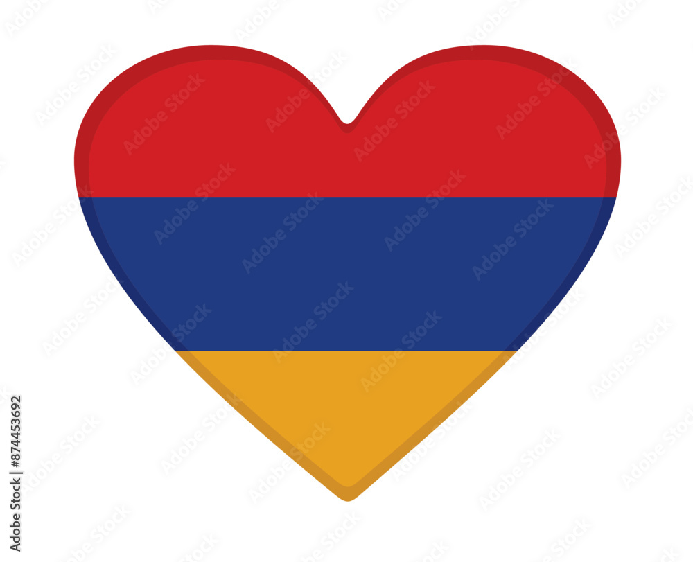 Armenia flag heart shaped. vector Armenia flag heart shaped. vector