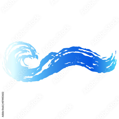 勢いのある海・波しぶきのイラスト素材　ベクター
