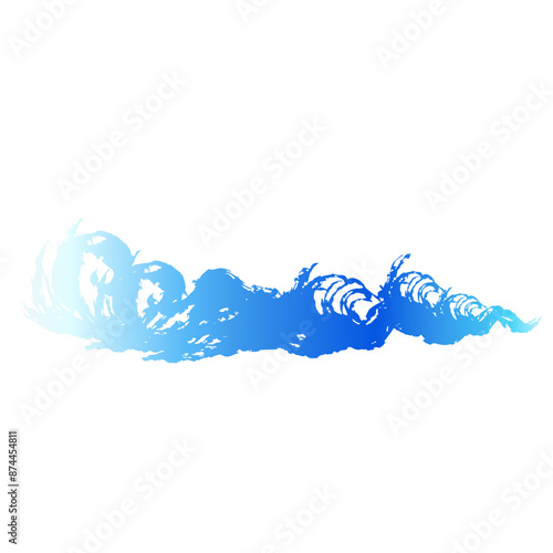 勢いのある海・波しぶきのイラスト素材　ベクター