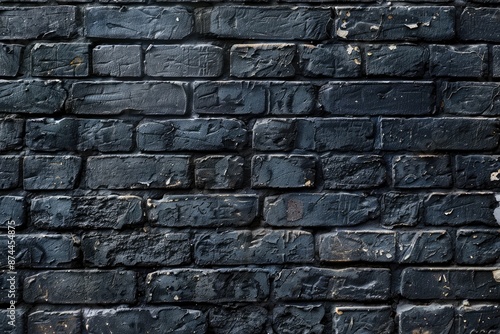 black brick wall brickwork background for design