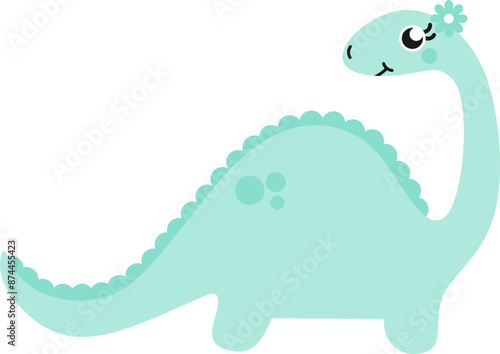 Pretty Girly Dinosaur Graphic