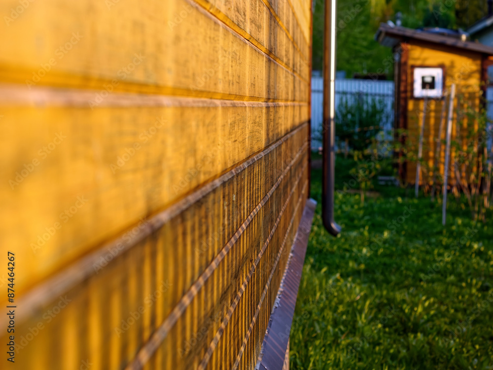 Wall of a farmhouse made of boards Wall of a farmhouse made of boards