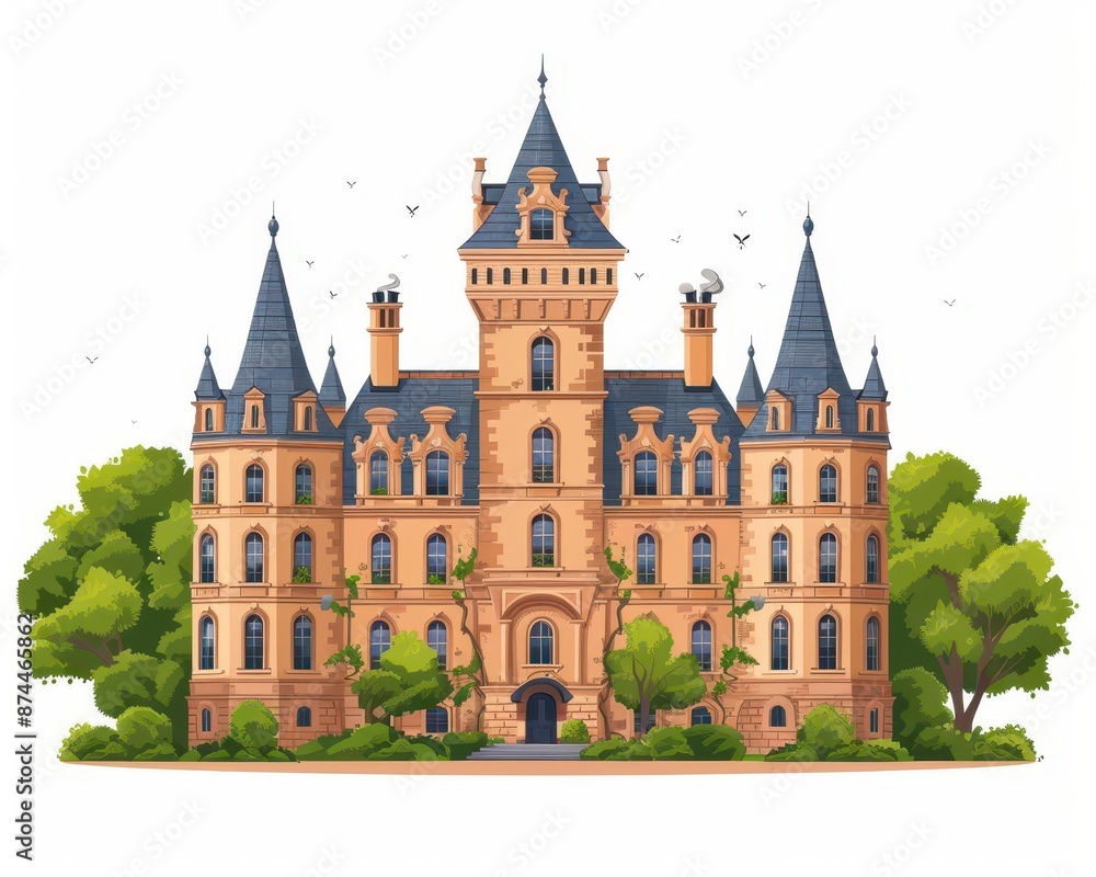 Restoration of a historic castle with preservation of original details Restoration of a historic castle with preservation of original details