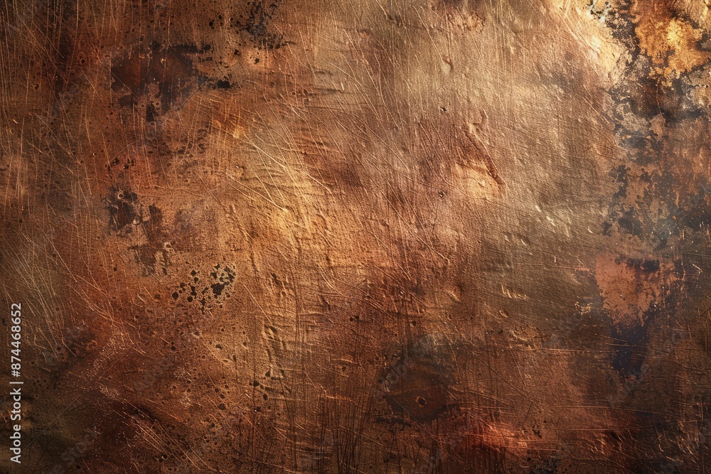 Fototapeta premium Brass and copper textures in brushed surfaces 
