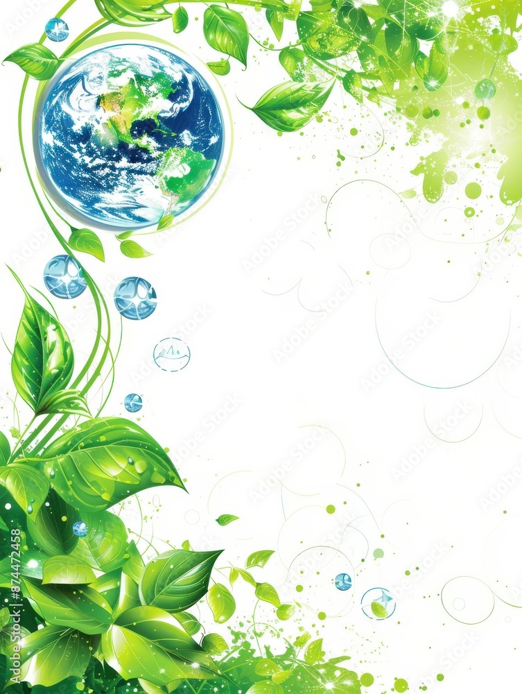 Green earth background - sustainable design Green earth background - sustainable design