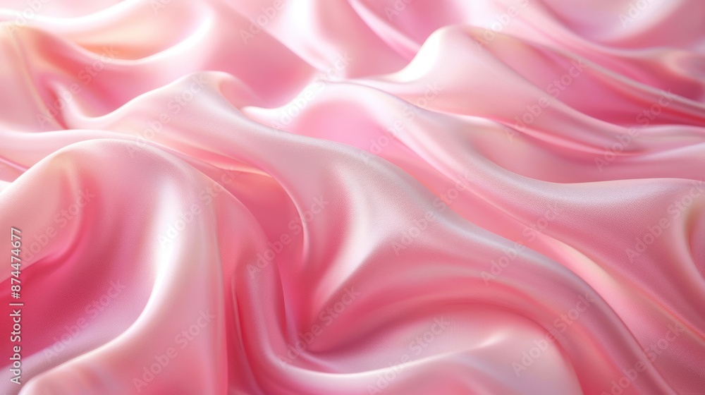 Elegant soft pink satin fabric with smooth folds creating a luxurious and seamless texture, ideal for backgrounds and material design. Elegant soft pink satin fabric with smooth folds creating a luxurious and seamless texture, ideal for backgrounds and material design.