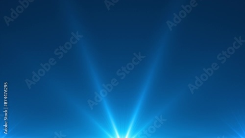 Blue intersecting light beams in 4k, concert beams at a rock concert. photo