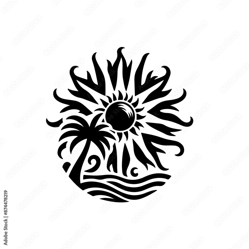 Fototapeta premium sun and flower