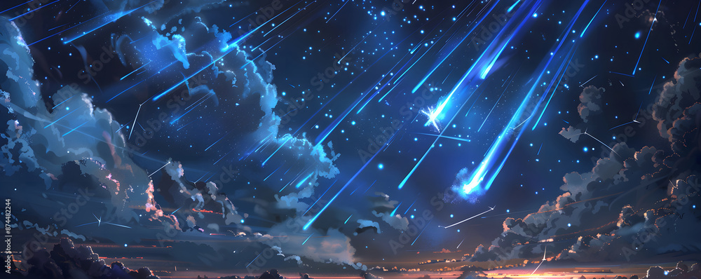 Extraterrestrial canopy embellished with a multitude of space elements, forming a cascade of reaction of space dust that graces the galaxy design Extraterrestrial canopy embellished with a multitude of space elements, forming a cascade of reaction of space dust that graces the galaxy design
