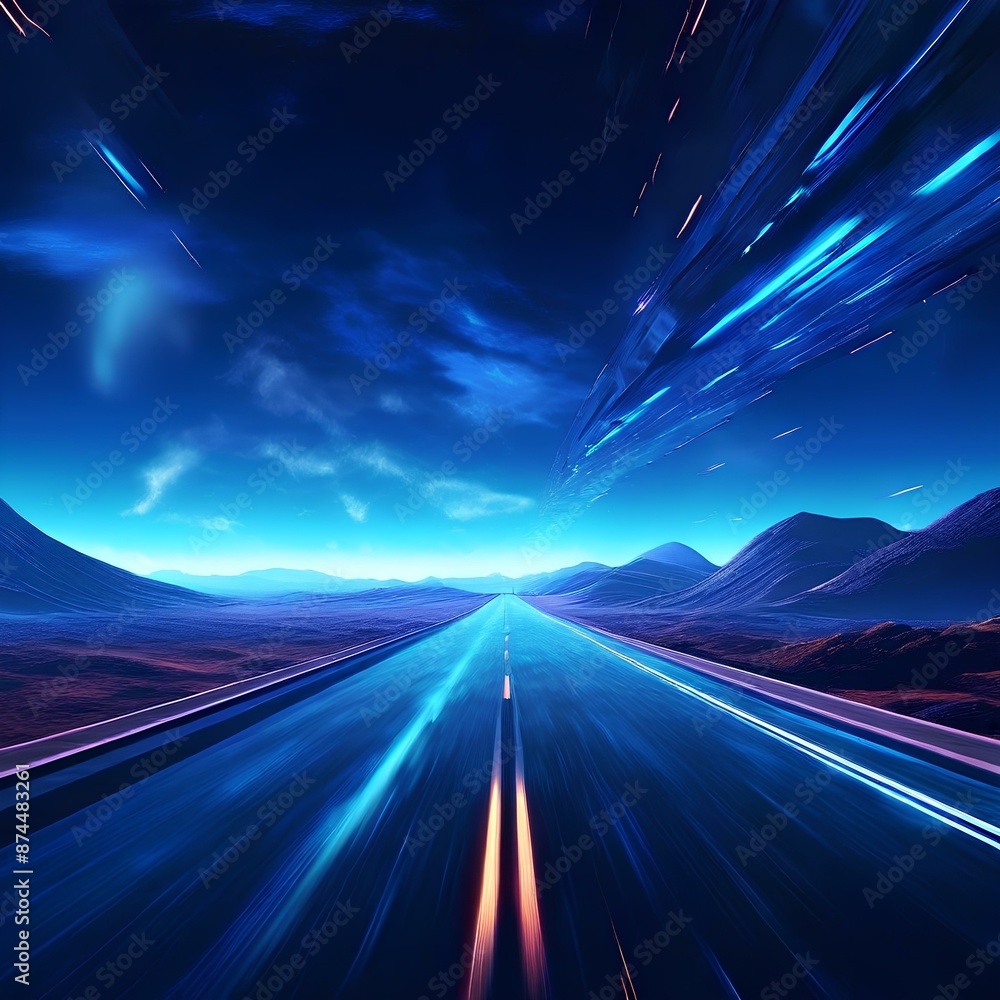 Obraz premium Travel the galactic highway