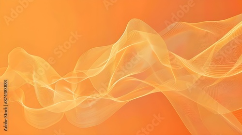 One line in orange Flowing Background