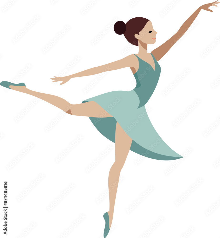 Obraz premium Elegant Ballet Dancer Performing in a Graceful Pose