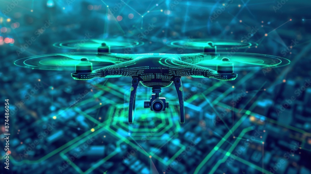 the concept of drone observation of the planet the concept of drone observation of the planet