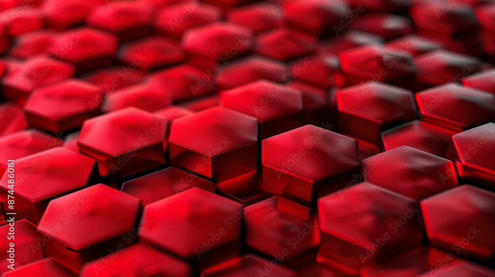red 3d hexagonal irregular background pattern red 3d hexagonal irregular background pattern
