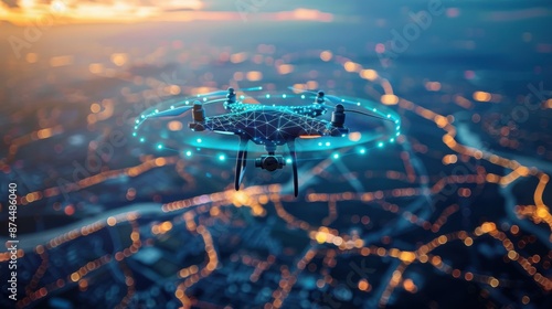 the concept of drone observation of the planet