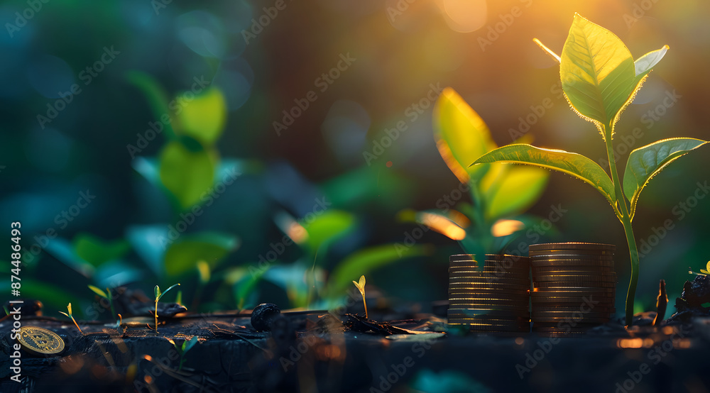 growing plant showing growing of money with time growing plant showing growing of money with time