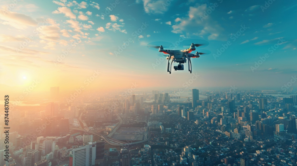 the concept of drone observation of the planet the concept of drone observation of the planet