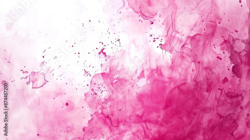 abstract pink watercolor on white background