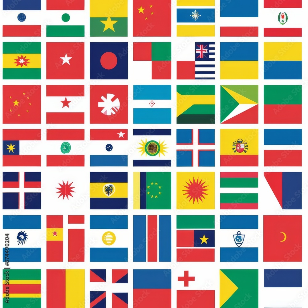 a random nations flag clipart, pixelated element, retro style, primary colors, isolated on white background a random nations flag clipart, pixelated element, retro style, primary colors, isolated on white background