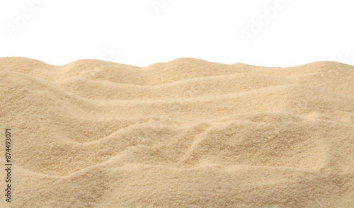 Fototapeta Naklejka Na Ścianę i Meble -  PNG Wave beige sand isolated on transparent background. Minimal empty product presentation scene.