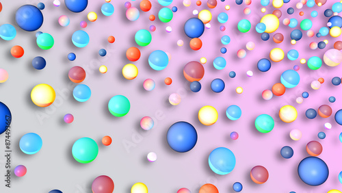 PNG Shining, colorful, abstract visual balls