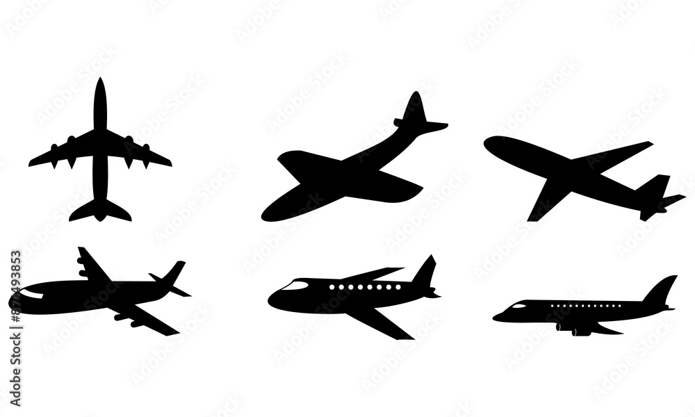 set vector airplane illustration set vector airplane illustration