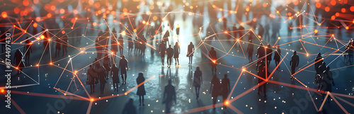 People network across the world. connected people. social media, influencer, networking abstract background design