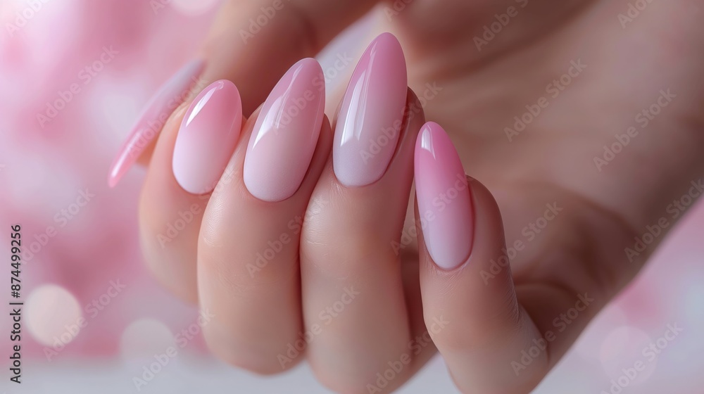 Elegant Pink Ombre Nails CloseUp, Perfect for Beauty and Fashion, Seamless Manicure Design for Posters, Cards, and Beauty Articles Elegant Pink Ombre Nails CloseUp, Perfect for Beauty and Fashion, Seamless Manicure Design for Posters, Cards, and Beauty Articles